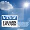 Signmission Fire Main Backflow OSHA Notice Sign, Plastic, 10in W x 7in L, 2PK OS-2PACK-NS-P-710-L-12618 - alternate 7